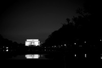 Lincoln Memorial at Night in B/W